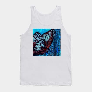 Mosaic Butterfly Blue Tank Top